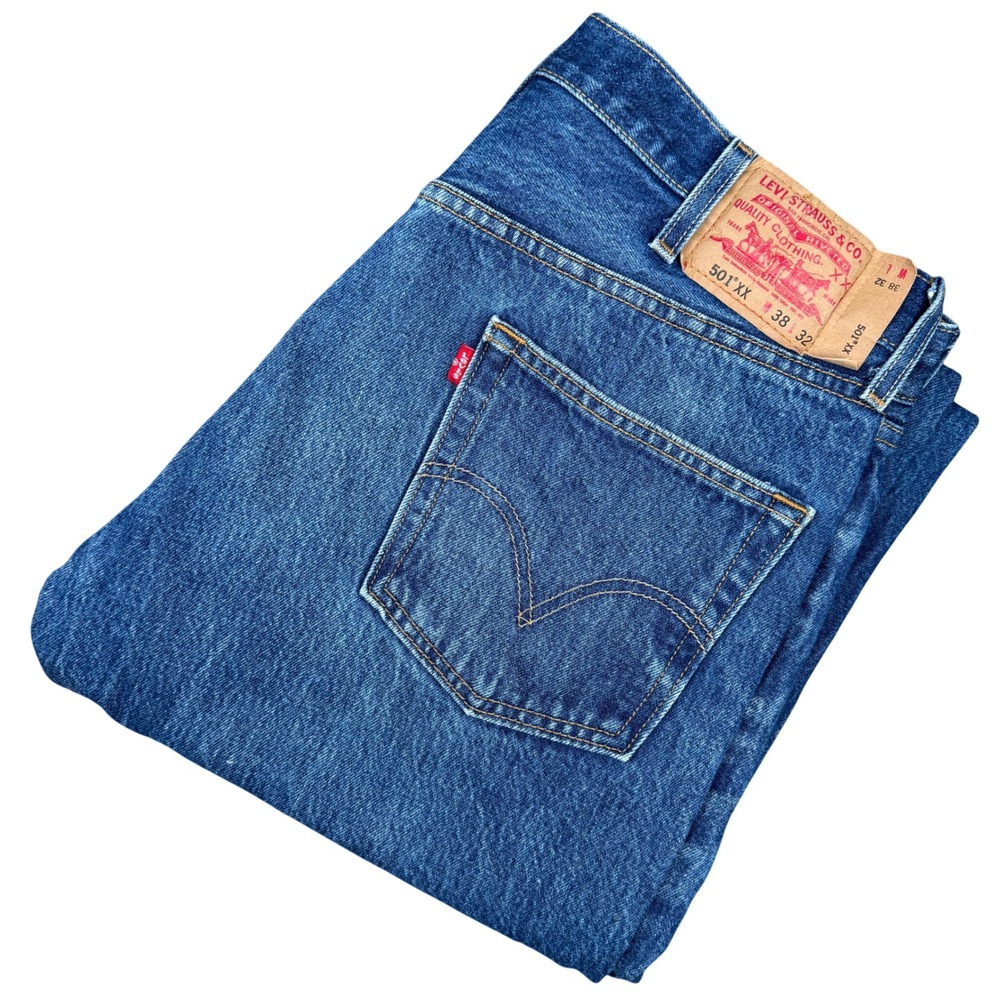 Levi's 501XX Button Fly‎ Jeans 38x32 Made Guatemala 1999–2003 Vintage Denim